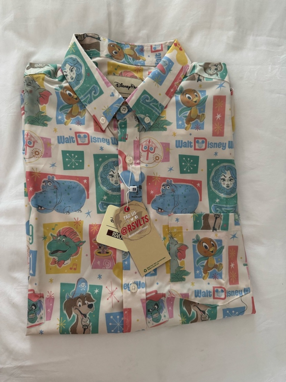 2026 RSVLTS Disney Parks Exclusive Walt Disney World Attractions Shirt Large
